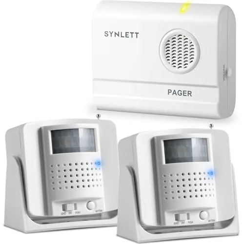 SYNLETT Pflege-Pager mit 2 drahtlosen Bewegungssensoren