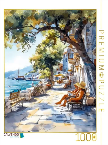 CALVENDO Puzzle Laissez-faire im bezaubernden Kroatien | 1000 Teile - Klassisches Puzzle mit 1000 Teilen, das die farbenfrohe Welt Kroatiens zeigt. Ideal für entspannte Stunden und ein perfektes Geschenk für Kroatien-Liebhaber!
