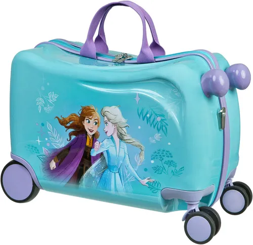Undercover Disney Frozen Ride-on Trolley - Kindergepäck mit belastbarem Korpus bis 50 kg – ideal für kleine Prinzessinnen, die bequem reisen und selbst ihre Sachen transportieren möchten.