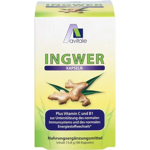INGWER 500 mg Kapseln+Vitamin B1+C 90 St.