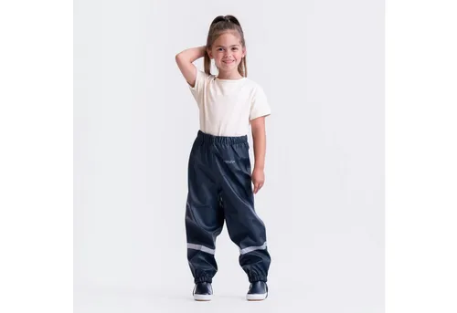 BMS Regenbundhose für Kinder, wasserdicht in Marine Größe 152 - Funktionsjacken, 100% wasserdicht und ideal für regnerische Tage im Freien, schützt Ihr Kind optimal.