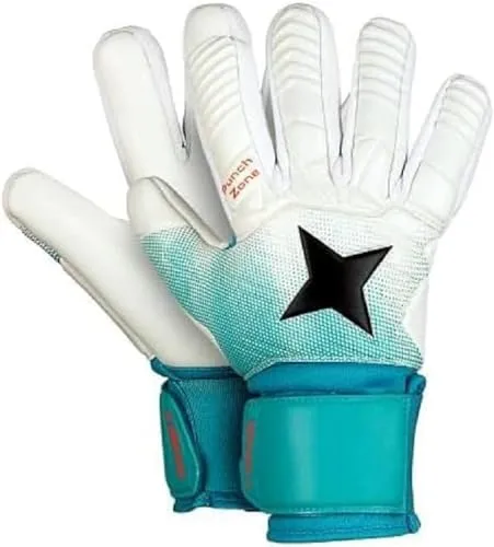 Derbystar Pro Grip Aqua Torwarthandschuhe - Weiss/Türkis/Schwarz 8 - Torwarthandschuhe mit innovativem Textilstoff und Neopren, bieten exzellente Aufpralldämpfung und perfekten Sitz durch ergonomisches Fit-System.