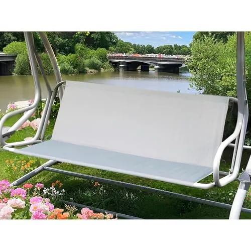 Hollywoodschaukel Sitzbezug Wasserdichtes 600D Oxford-Gewebe,Gartenschaukel Sitzfläche Ersatz,Ersatz-Schaukel Sitzbezug für Hollywoodschaukel (148 * 52 * 52CM,Grau)