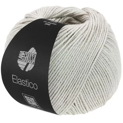Produktbild LANA GROSSA Elastico | Baumwoll-Klassiker mit leichtem Stretchanteil | Handstrickgarn aus 96% Baumwolle & 4% Polyester (Elite)| 50g Wolle zum Stricken & Häkeln | 160m Garn FB 103