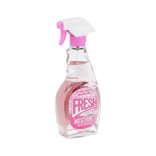 Moschino Pink Fresh Couture Eau de Toilette 100 ml - Damenduft mit blumig-fruchtiger Note, ideal für fröhliche Frühlingstage. Das verspielte Design in Flaschenform eines Reinigers sorgt für einen einzigartigen Blickfang.