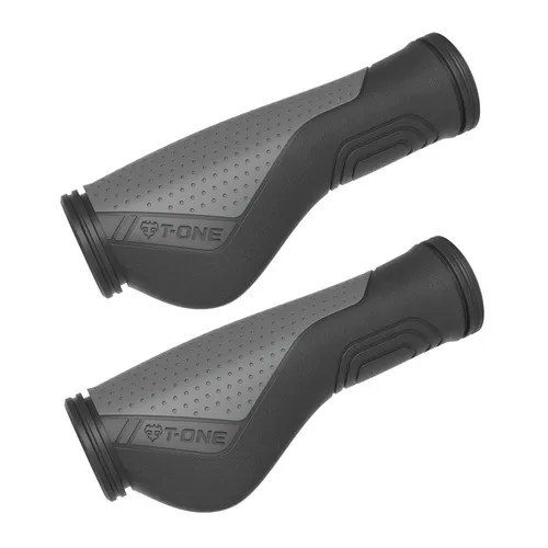 T-ONE T-GP66B Ripple Ergo Griffe, 130 mm, schwarz/grau (1 Paar)