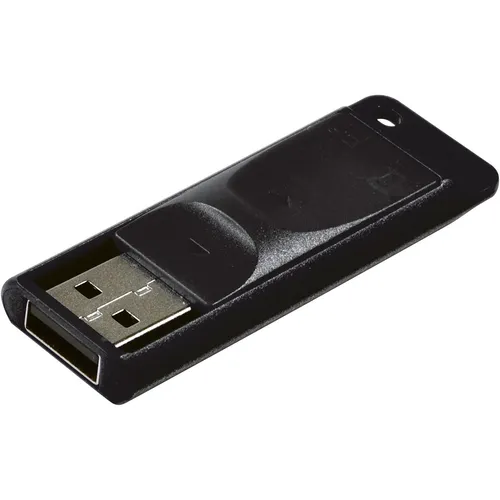 Verbatim Slider USB-Stick 64 GB - Praktischer und leichter USB 2.0 Speicherstick mit versenkbarem Schiebemechanismus für Laptop, Notebook und TV