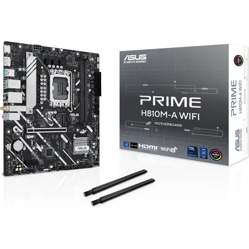 ASUS PRIME H810M-A WIFI Gaming Mainboard - Mainboard mit integriertem WLAN, ideal für Gaming-Systeme und schnelle Datenübertragung.