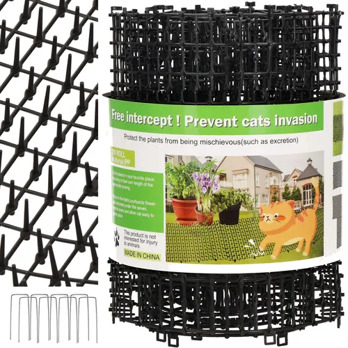 SPRINGOS Fernhaltematte mit Spikes zur Katzenabwehr 29,5 x 200 cm