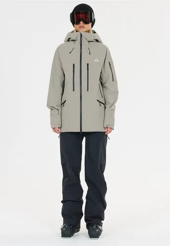 SOS Kula W 3L Shell Jacket dried sage (3250) M - Stylische Damenjacke aus 84% Polyamid und 16% Elasthan, vielseitig einsetzbar und ideal für wechselhaftes Wetter.