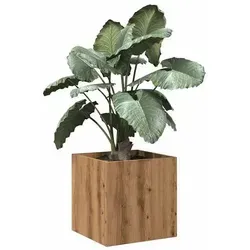 vidaXL Pflanzgefäß Artisan-Eiche 40x40x40 cm - Garten-Zubehör - Robustes Pflanzgefäß aus hochwertigem Holzwerkstoff, ideal für Blumen und Pflanzen in jedem Raum.