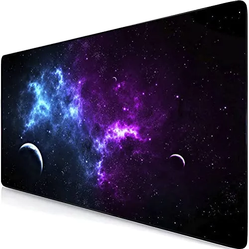 Retoo Mauspad XXL, 785 x 400 mm, Groß Mauspad Gaming mit Motiv Kosmos, Schreibtischunterlage, Spezielle Oberfläche, Verbessert Präzision Geschwindigkeit, Fransenfreie Ränder Tischunterlage Large Size