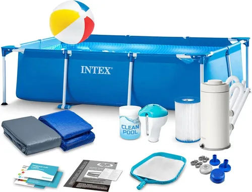 Rahmengartenpool 260 x 160 x 65 cm INTEX 28271 – 15 in 1 Set