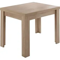 Kulissentisch >Monzi< (ausziehbar) in eiche sägerau - 80x78x80cm (BxHxT)