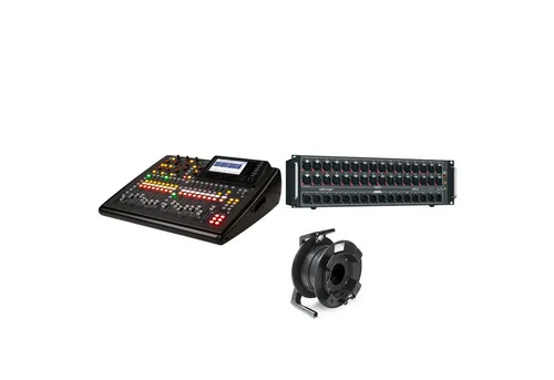 Behringer X32 Compact + S32 Set – Digitalmischpult für Profis - Vielseitiges 40-Kanal Mischpult mit MIDAS Vorverstärkern und motorisierten Fadern. Ideal für Studio- und Live-Anwendungen, inklusive Remote-Betrieb über iPad und iPhone.