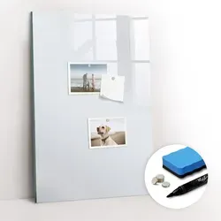 Tulup Magnettafel aus Glas, 40x60 cm – Elegante Magnettafel für Zuhause und Büro - Vielseitige Magnettafel aus bruchfestem Glas, ideal zum Organisieren von Notizen und Fotos. Inklusive 5 starken Neodym-Magneten und Marker – für kreative Raumgestaltung und effiziente Planung.