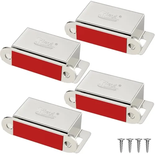 Tür Magnete für Schranktüren Magnetschnäpper Jiayi 4 Stück Magnetverschluss Schrank Magnete 14kg Türmagnete für Möbel Edelstahl Schubladen Magnet Türschließer Möbelmagnete Türmagnet Selbstklebend