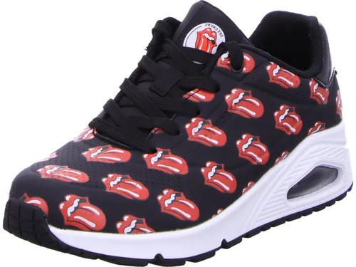 Skechers UNO Say It Loud 177964BKRD Sneakers - Damen-Sneaker mit einzigartigem Rolling Stones Design, bequem und stylisch für jeden Anlass.