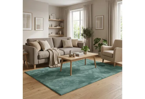 Produktbild Pergamon Hochflor Teppich, Mintgrün, 80x150 cm