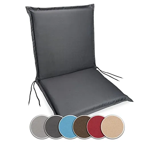 sunnypillow Gartenstuhlauflage 100x50cm - extra dick 9cm - Polster für Stühle & Sessel - Wasserdichte und waschbare Auflage für höchsten Komfort, ideal für Garten und Innenbereich mit stabiler Befestigung.