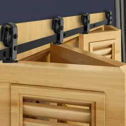 VEVOR Schienensystem für faltbare Schiebetüren - Türsicherungen mit hoher Tragkraft bis zu 150 kg, ideal für feuchte Umgebungen und einfache Montage für vier Türen.