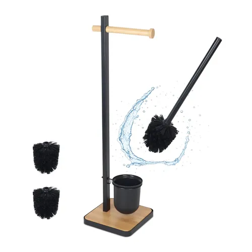 WC Garnitur Toilettenpapierhalter Klobürste Toilettengarnitur WC-Ständer stehend