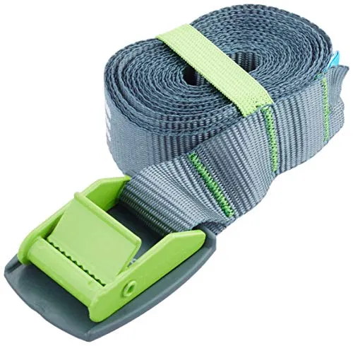 CARTREND Spanngurt mit Klemmschloss, Ratschenspanngurt bunt, 4 Meter lang, 25 mm breit, Zugkraft 200 kg, EIN Stück, mit Silikonlasche, DIN EN 12195-2