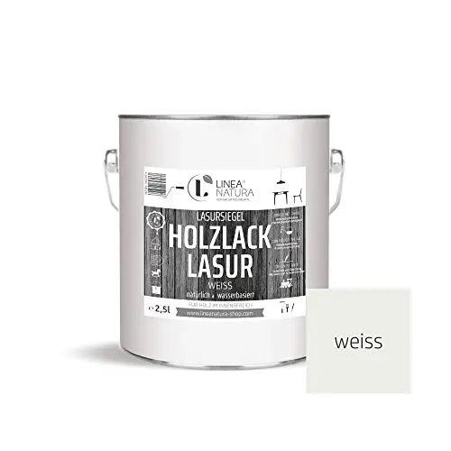Produktbild Linea Natura 3in1 Lacklasur, Beizeffekt und Versiegelung | für Möbel, Parkett und Treppen (2,5 L, Weiß)