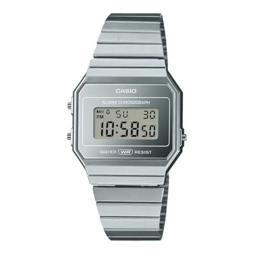 Casio Watch A700WEV-7AEF - Damen Armbanduhr im Vintage-Stil, mit digitalem Chronograph und Alarmfunktion für einen nostalgischen Look und praktische Nutzung.
