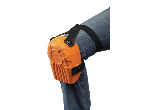 Knieschoner Schalenform, orange - Ergonomischer Knieschutz - Kniebänke, Kniekissen & Sitzroller - Hochwertige Knieschoner mit Ergo Fix für optimalen Komfort und Schutz beim Arbeiten in Innen- und Außenbereichen.