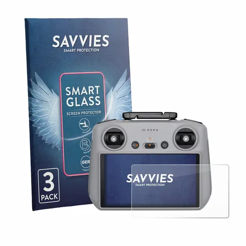 Produktbild 3x Savvies Schutzglas für DJI RC 2 2025 Panzer Folie Glas klar