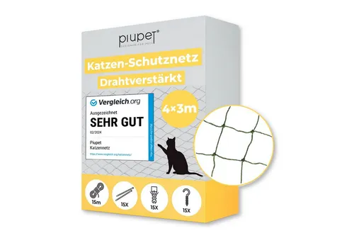 Piupet Tiersicherheitsnetz Katzennetz Drahtverstärkt von Piupet