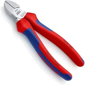 Knipex Seitenschneider 70 05 160, 160mm - Schneidewerkzeuge mit verlängerter Schneide für präzise und saubere Schnitte, ideal für weichen und harten Draht bis Ø 4mm. Hergestellt aus hochwertigem Vanadin-Elektrostahl.