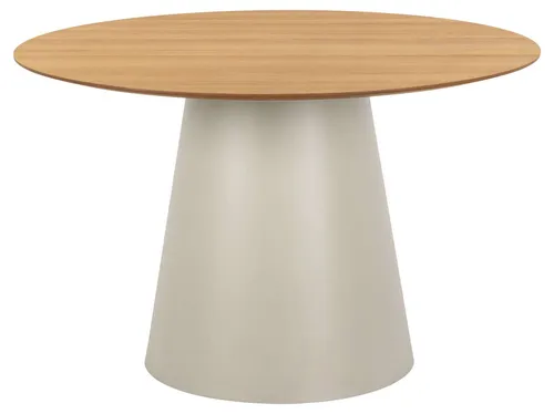 Mid.you Esstisch Rund 75 cm - Grau Eiche - Moderner Esstisch aus Holz und Metall, FSC Mix-zertifiziert, ideal für gemütliche Esszimmer und gesellige Runden.