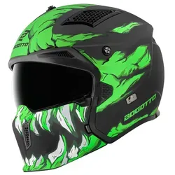 Bogotto Radic Skulash Helm, schwarz-grün, Größe M von Bogotto