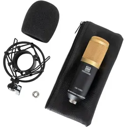 PRONOMIC CM-100BG Großmembran Mikrofon - Kondensatormikrofon für hochwertige Sprach- und Gesangsaufnahmen, ideal für Studio- und Homerecording-Anwendungen.