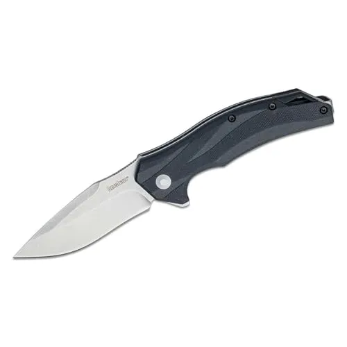 Kershaw Seitliches Taschenmesser, 7,9 cm, Stonewashed Klinge, Pocketclip