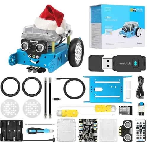 Makeblock mBot Robot Car STEM Spielzeug Programmierbares Roboticset mit Dongle Roboter Programmierbar mit Scratch/Arduino, Geschenke für Kinder, Programmieren Lernen mit APP Steuerung