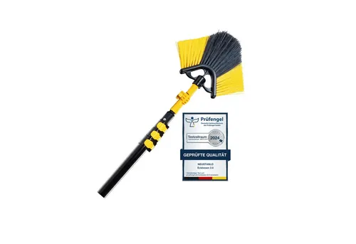 Neustanlo Teleskopstange FastExtend mit Eckbesenbürste - Teleskopstäbe für effiziente Fassadenreinigung bis 400 cm, mit intuitivem Schnellspannsystem und ergonomischen Soft-Touch Handgriffen für maximalen Komfort.