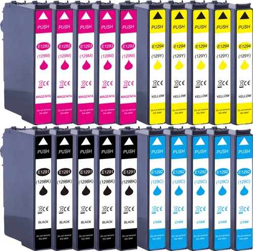 Epson T1291 T1292 T1293 T1294 20er Multipack - Druckerpatronen für Epson, einfache Installation und hochwertige Tinte für perfekte Ausdrucke, ideal als XL Variante mit höherer Füllmenge.
