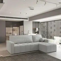 Masseno Ecksofa VOLIRA mit Schlaffunktion - Ecksofa mit Bettkasten, bietet praktischen Stauraum und verwandelt sich schnell in ein bequemes Bett - ideal für Gäste und kleine Räume.