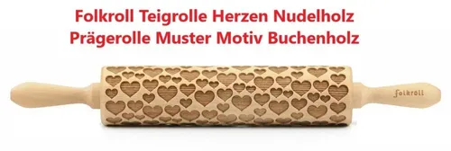 Folkroll Motiv-Teigrolle aus Buche von Folkroll