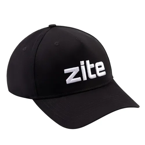 Anglermütze Cappy Mütze Gr. 58 Schwarz Verstellbar Gesticktes Logo Zite Fishing