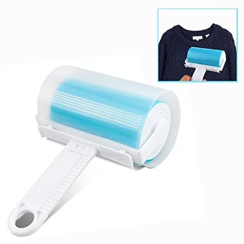 Cisixin Fusselrolle Kleiderbürste, Wiederverwendbare, haftende Fusselrolle, waschbar, Haustierhaar-Entferner, Bürsten