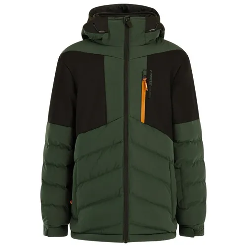 Protest - Kid's PRTBrucer Snowjacket - Skijacke für Kinder in Grün (Gr 104) - Wasserdichte Skijacke für Kinder mit praktischen Daumenschlaufen und Schneefang. Ideal für kalte Tage auf der Piste. Hergestellt aus recyceltem Polyester, PFC- und PFAS-frei.
