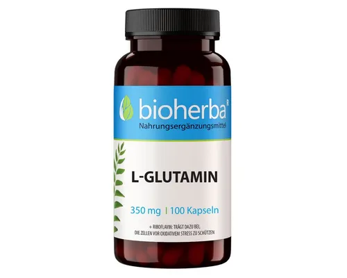 BIOHERBA R L-Glutamin 350 mg 100 Kapseln Nahrungsergänzungsmittel