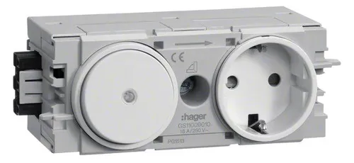 Tehalit Steckdose+Schalter C-Profil, vws GS11009016 von tehalit