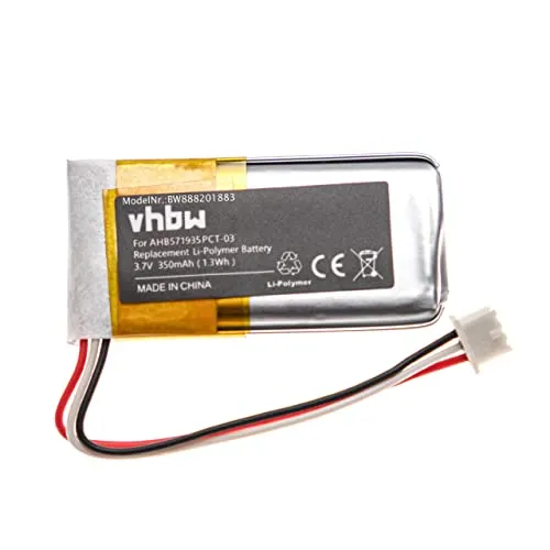 vhbw Akku kompatibel mit Sennheiser Set 860, 880 Stereoverstärker, HiFi-Verstärker (350 mAh, 3,7 V, Li-Polymer)