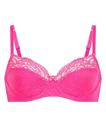 Hunkemöller Unwattierter Bügel-BH Sophie - Rose Violet - 75G - Eleganter Bügel-BH mit vollen Cups für optimalen Tragekomfort. Ideal für jeden Tag, sorgt für eine schöne Silhouette und perfekten Halt. Rückenschließe mit 3 x 2 Haken und verstellbare Träger.