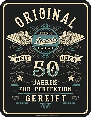 Deko Blechschild als Geschenk zum 50. Geburtstag: Lebende Legende